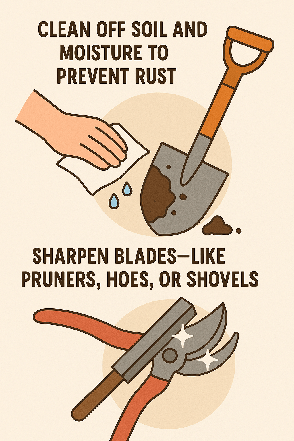 infographic showing how to Maintain Your Tools the Eco Way