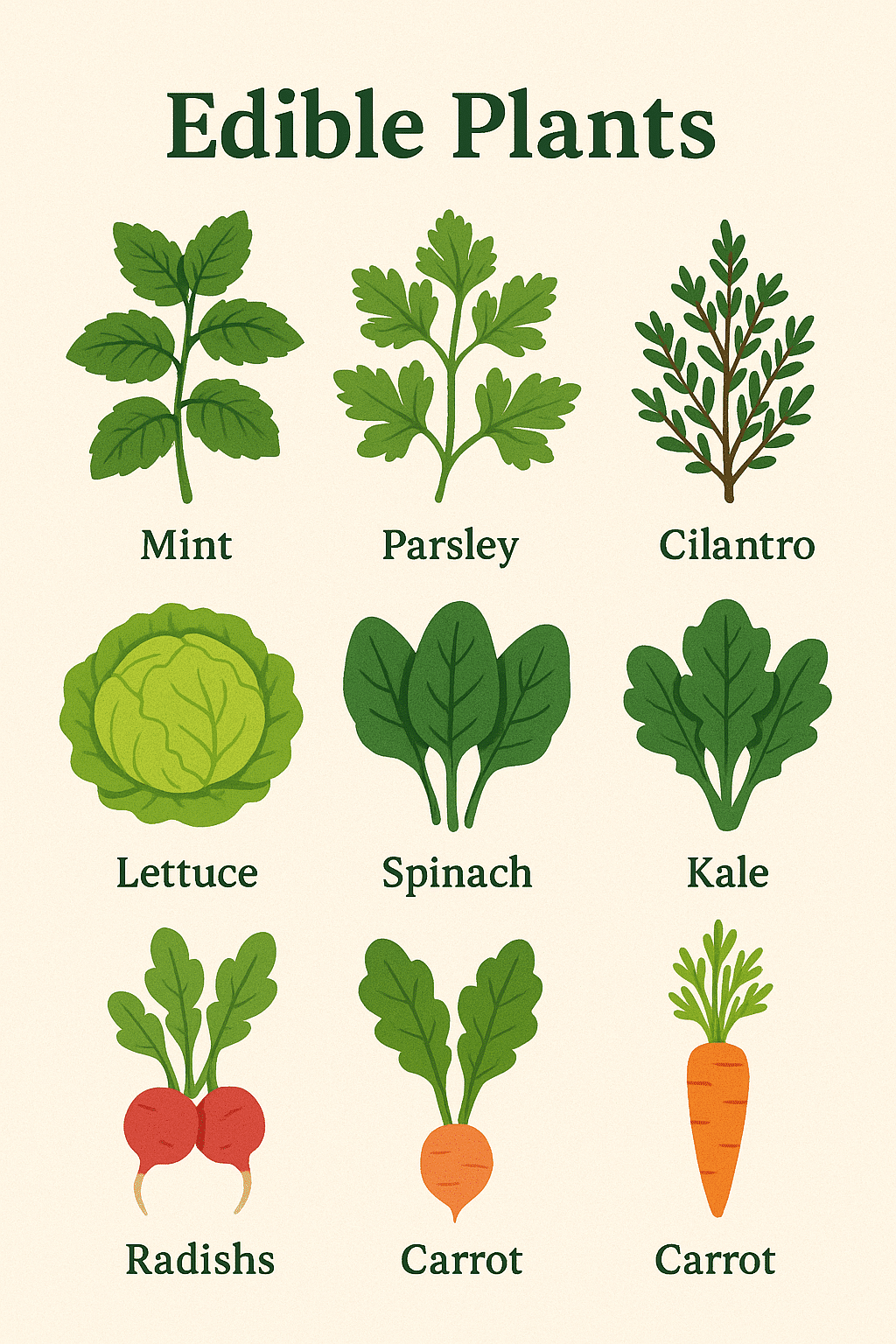 Infographic showing Vegetables and Fruits That Love Partial Sun